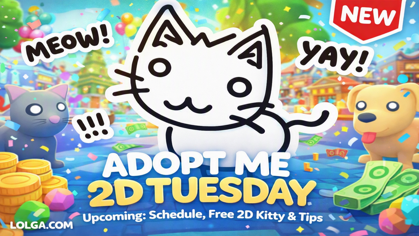 NEW ADOPT ME 2D TUESDAY Upcoming: Schedule, Free 2D Kitty & Tips